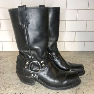 FRYE Black Harness boots - 7.5 Womens Vintage 90s